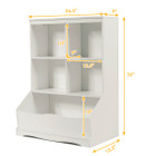 Kids' 3-Tier Multi-Functional Bookcase with 5 Open Storage Compartments product image