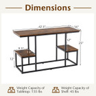 Costway Rustic TV Console Table for 50" TVs with Industrial Sofa Design product image