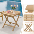 27.5-Inch Patio Bistro Table with Slatted Tabletop & Sturdy Wood Frame product image