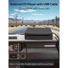 External USB CD Player for Car,Homlab Portable Plugs in CD Player with Extra USB Cable,for Car Without CD Player,Laptop,TV,Mac,Computer,for Android 4.4 and Above Navigation,Black product image