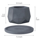 Concrete Tabletop Fire Pit with 7.2" Base product image