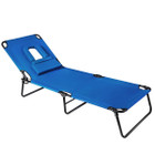 Beach Chaise Lounge with Face Hole and Removable Pillow product image