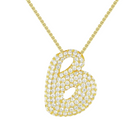 Triple AAA Cubic Zirconia Initial Necklace with Gold Plating product image