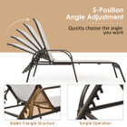 Outdoor Patio Lounge Chair Chaise Fabric with Adjustable Recliner product image