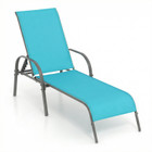 Outdoor Patio Lounge Chair Chaise Fabric with Adjustable Recliner product image