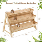 3-Tier Wooden Vertical Raised Garden Bed with Storage Shelf product image