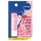 Nivea® 2-in-1 Lip Balm & Scrub for Super Soft Lips, 0.17 oz. (3-Pack) product image