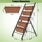 5-Tier Vertical Raised Garden Bed Planter with Wheels product image