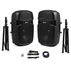 Portable Dual 15" 2000-Watt Powered Speakers with Microphone and Remote product image