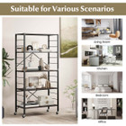 5-Tier Foldable Shelving Unit with Detachable Wheels (1 or 2-Pack) product image