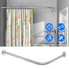 NewHome™ Curved Corner L-Shaped Curtain Shower Rod product image