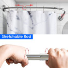 NewHome™ Curved Corner L-Shaped Curtain Shower Rod product image