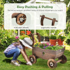 Decorative Wooden Wagon Cart Plant Stand product image