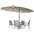 15 X 9-Foot Double-sided Large Outdoor Patio Umbrella With Crank product image