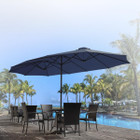 15 x 9-Foot Double-Sided Large Outdoor Patio Umbrella with Crank product image