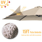 15 X 9-Foot Double-sided Large Outdoor Patio Umbrella With Crank product image