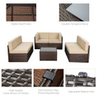 7-Piece Outdoor PE Wicker Rattan Patio Furniture Set product image