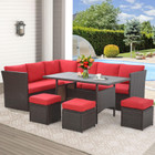 7-Piece Outdoor All-Weather Rattan Wicker Sectional Sofa Set product image