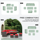 7-Piece Outdoor All-Weather Rattan Wicker Sectional Sofa Set product image