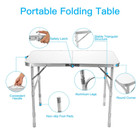 Adjustable Height Aluminum Folding Table product image
