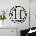 Personalized Vine Monogram Wall Decor Metal Initial Sign product image