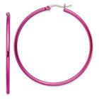 Stainless Steel Polished IP-Plated 48mm Diameter Hoops product image