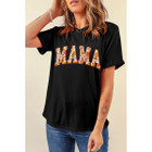 Women's Sunny Flower 'MAMA' Graphic Short Sleeve T-Shirt product image