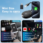 Wireless CarPlay Adapter for Wired CarPlay Upgrade Plug Play Wireless CarPlay Dongle Converts Wired to Wireless Fast and Easy Use Fit for iPhone iOS 12+ Color Black product image