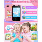 Smart Touch Screen Kids Phone Unicorn Gifts for Girls Age 6-8 with Dual Camera Music Game Learning Toy Phone Christmas Birthday Gifts for Girls product image