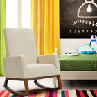 Costway Mid-Century Fabric Rocking Chair product image