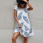 Women's Serene Leaf Ruffle Dress product image