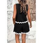 Women's 2-Piece Wave Cut Top and Shorts Set product image
