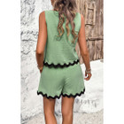 Women's 2-Piece Wave Cut Top and Shorts Set product image