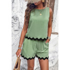 Women's 2-Piece Wave Cut Top and Shorts Set product image