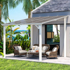Wall-Mounted Patio Gazebo with Roof product image
