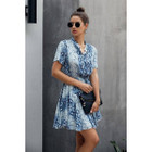 Women's Wild Print Drawstring Mini Dress product image