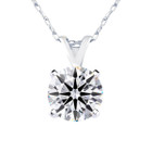 Round Lab Created Diamond Solitaire Necklace product image
