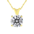 Round Lab Created Diamond Solitaire Necklace product image