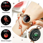 Ladies Smart Watch for Women Full Touchscreen Smartwatch Activity Fitness Tracker Calorie Step Counter,Female Body Monitor Color Gold And Black product image