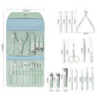 16-Piece Manicure Pedicure Facial Grooming Kit in Leather Case (2-Pack) product image