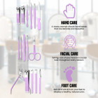 16-Piece Manicure Pedicure Facial Grooming Kit in Leather Case (2-Pack) product image