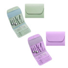 16-Piece Manicure Pedicure Facial Grooming Kit in Leather Case (2-Pack) product image