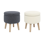 Costway Round Storage Ottoman with Tray product image