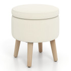 Costway Round Storage Ottoman with Tray product image