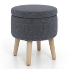 Costway Round Storage Ottoman with Tray product image