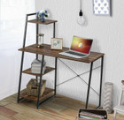 Metal and Wood Desk with 3 Shelves product image