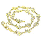 18K Gold-Filled High-Polish 10-Inch Elephant Link Anklet product image