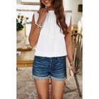 Women's Elegance in Ruffles Cap Sleeve Blouse product image
