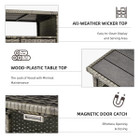 Outdoor Wicker Storage Cabinet Movable Cart  product image