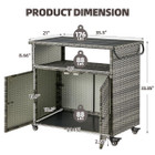 Outdoor Wicker Storage Cabinet Movable Cart  product image